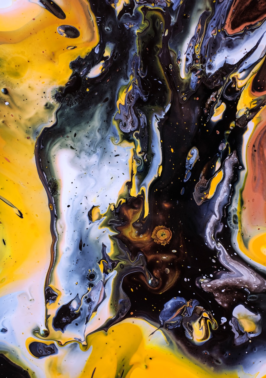 Vibrant abstract artwork ready for framing