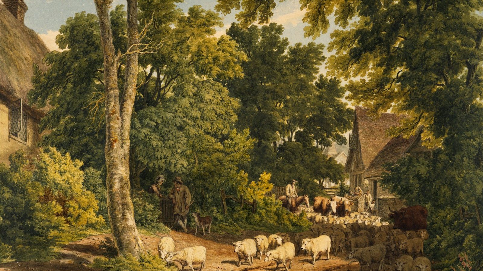 Classic framed landscape painting